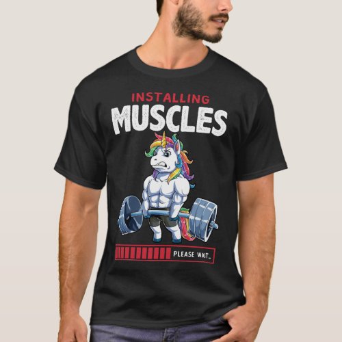 Unicorn Fitness Gym Workout T_Shirt