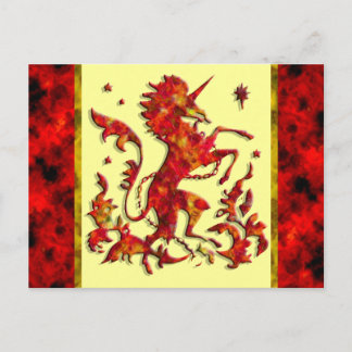 Unicorn Flames Postcard