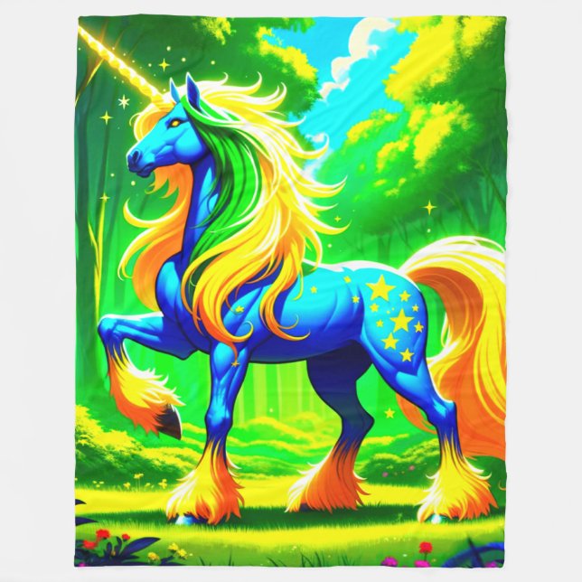 Unicorn Fleece Blanket (Front)