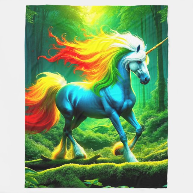 Unicorn Fleece Blanket (Front)