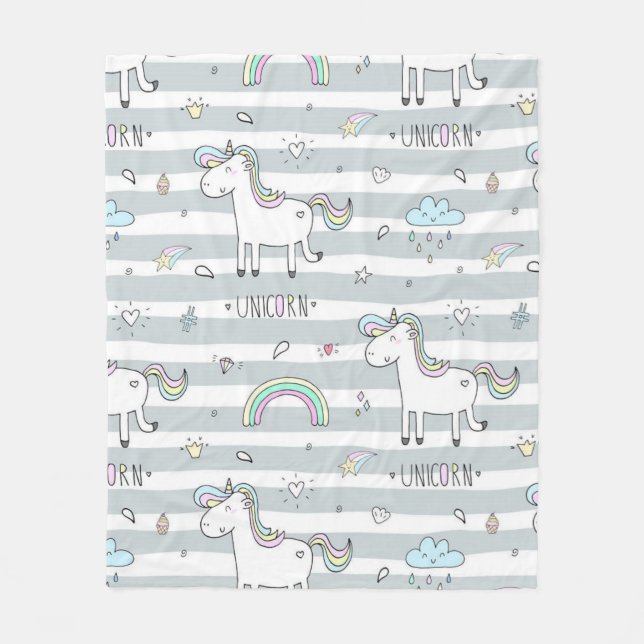 Unicorn Fleece Blanket (Front)