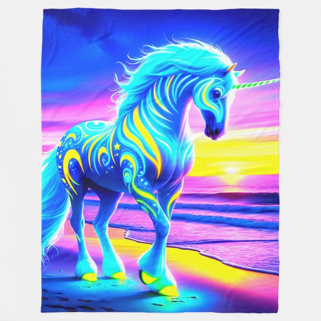 Unicorn Fleece Blanket (Front)
