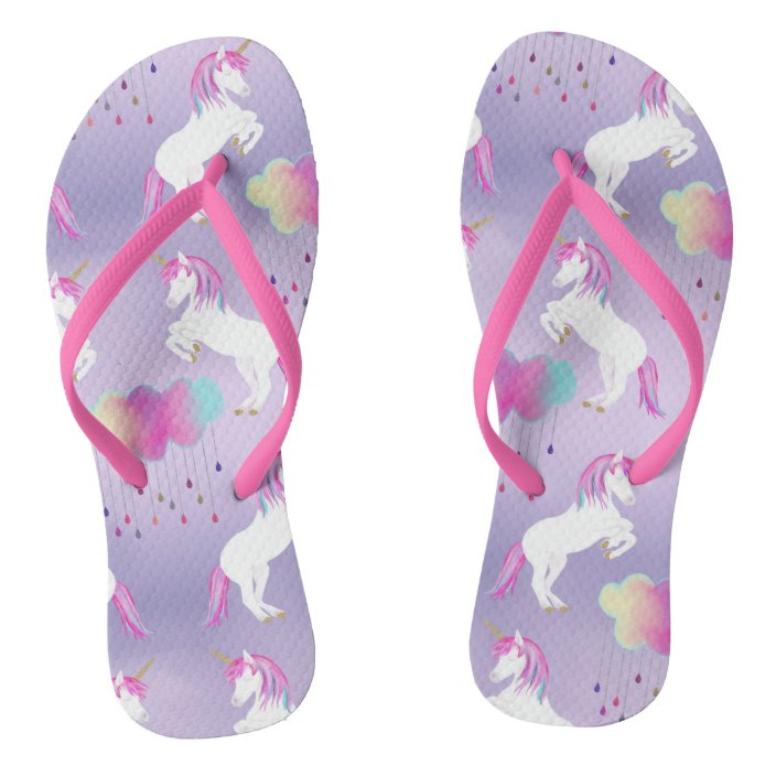 Unicorn Flip Flops | Zazzle.com