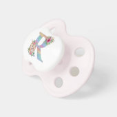 Unicorn Floral Monogram Pacifier (Front Right)