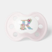 Unicorn Floral Monogram Pacifier (Front)
