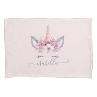 Unicorn floral watercolor pink girly modern cute