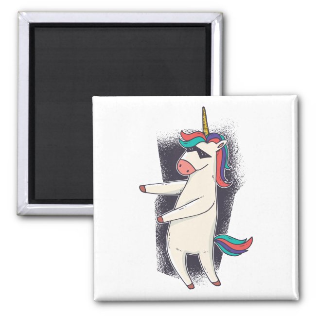 Unicorn Floss Dance Magnet
