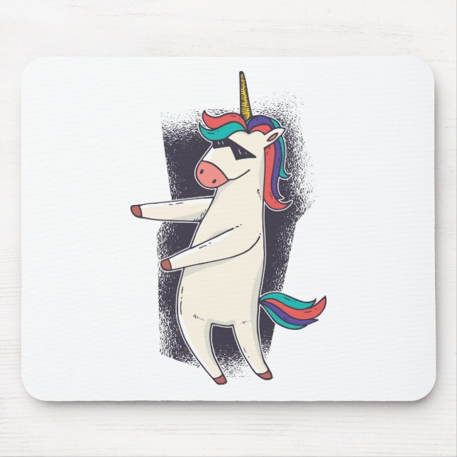 Unicorn Floss Dance Mouse Pad (Front)