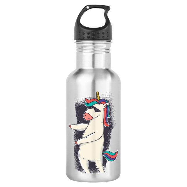 Unicorn Floss Dance Stainless Steel Water Bottle (Front)