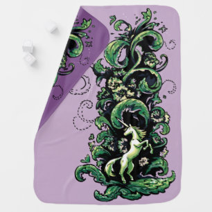 Unicorn Flourish Swaddle Blanket