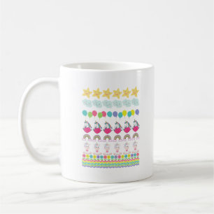 Unicorn, Flowers, Balloons, Clouds, Sun & Rainbow Coffee Mug