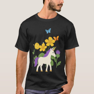 Unicorn Flowers Kids Fairytale Design T-Shirt