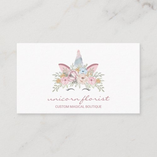 Unicorn Flowers Magic Business Card