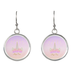Unicorn Flowers &  Stars Earrings