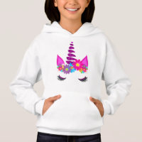 Unicorn Flowery Super Cute Girly Hoodie