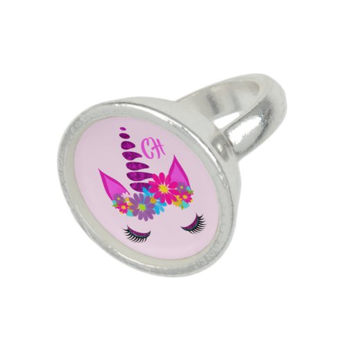 Unicorn Flowery Super Cute Girly  Ring