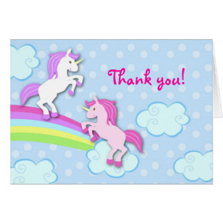 Elegant 11 Thank You Unicorn Card