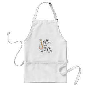 Unicorn Follow Your Inner Sparkle (Color) Party Adult Apron