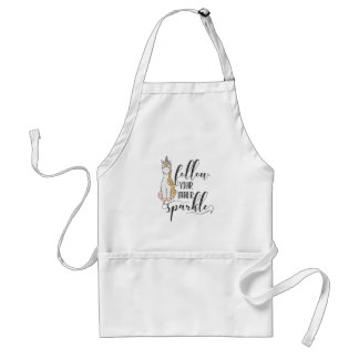 Unicorn Follow Your Inner Sparkle (Color) Party Adult Apron