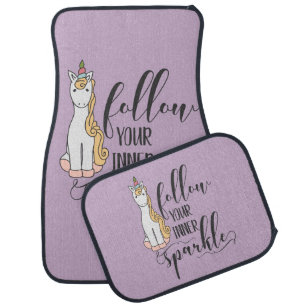 Unicorn Follow Your Inner Sparkle (Color) Party Car Floor Mat