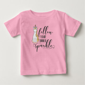 Unicorn Follow Your Inner Sparkle Party Favor Baby T-Shirt