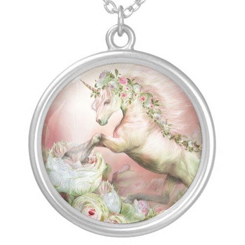 Unicorn For A Rose Wearable Art Necklace