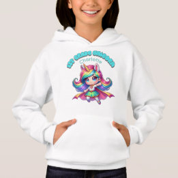 unicorn for girls in grade one hoodie