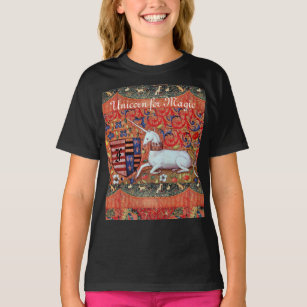 UNICORN FOR MAGIC Fantasy Flowers,Animals Monogram T-Shirt