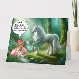 Unicorn Forest Birthday Card