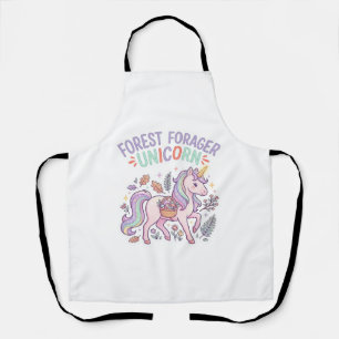 Unicorn Forest Forager Unicorn Graphic Design Whit Apron