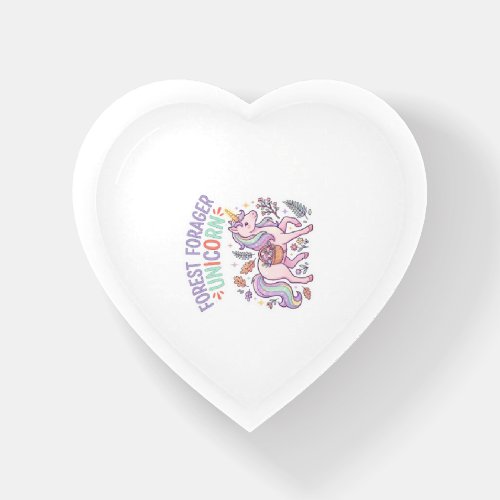Unicorn Forest Forager Unicorn Graphic Design Whit Paperweight