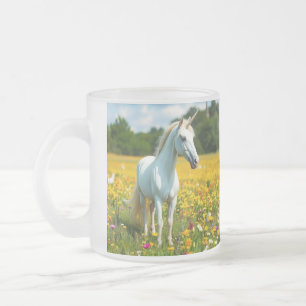 Unicorn Frosted Glass Coffee Mug
