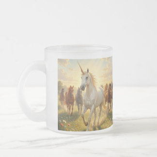 Unicorn Frosted Glass Coffee Mug