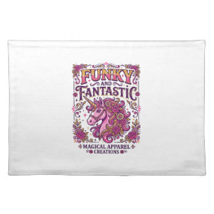 Unicorn Funky and Fantastic Stylish Zazzle Design_ Cloth Placemat