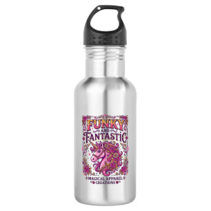 Unicorn Funky and Fantastic Stylish Zazzle Design_ Stainless Steel Water Bottle