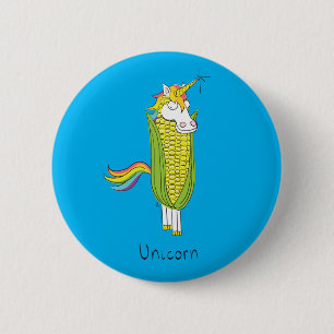 Unicorn Funny Corn Button Pin