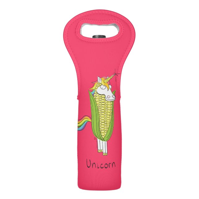Unicorn Funny Cute Kids Wine Bag (Front)