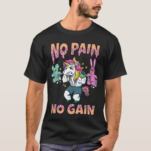 Unicorn Gains Where No Pain No Gain Meets Mythic T_Shirt