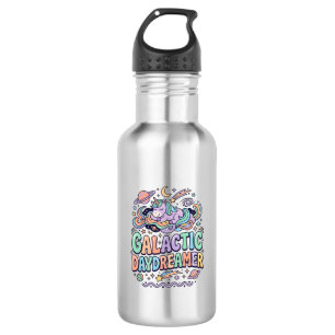 Unicorn Galactic Daydreamer Kawaii Sticker and Shi Stainless Steel Water Bottle