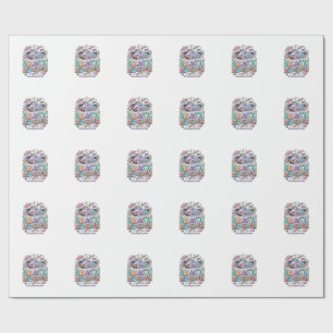 Unicorn Galactic Daydreamer Kawaii Sticker and Shi Wrapping Paper