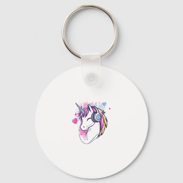 Unicorn Gamer Girl (1) Keychain (Front)