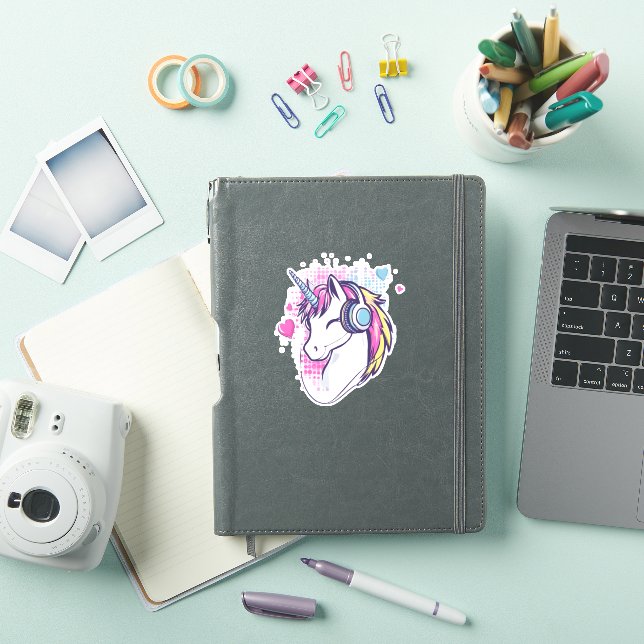 Unicorn Gamer Girl (1) Sticker (iPad Cover)