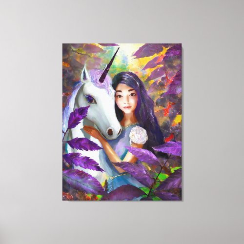 Unicorn Garden _ Stretched Canvas Print