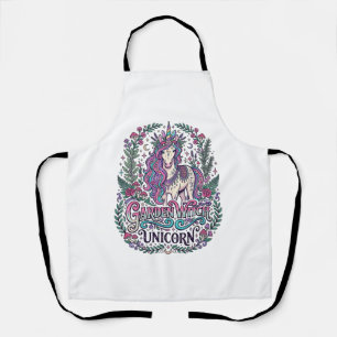 Unicorn Garden Witch Unicorn Colorful Apparel Grap Apron
