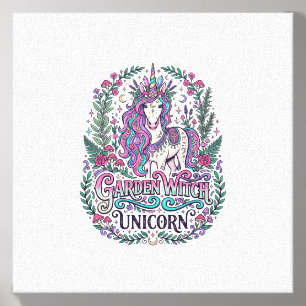 Unicorn Garden Witch Unicorn Colorful Apparel Grap Canvas Photo Tile