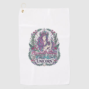 Unicorn Garden Witch Unicorn Colorful Apparel Grap Golf Towel