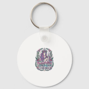 Unicorn Garden Witch Unicorn Colorful Apparel Grap Keychain