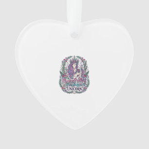 Unicorn Garden Witch Unicorn Colorful Apparel Grap Ornament