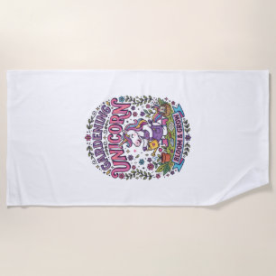 Unicorn Gardening Unicorn Commercial Cute Gift Des Beach Towel