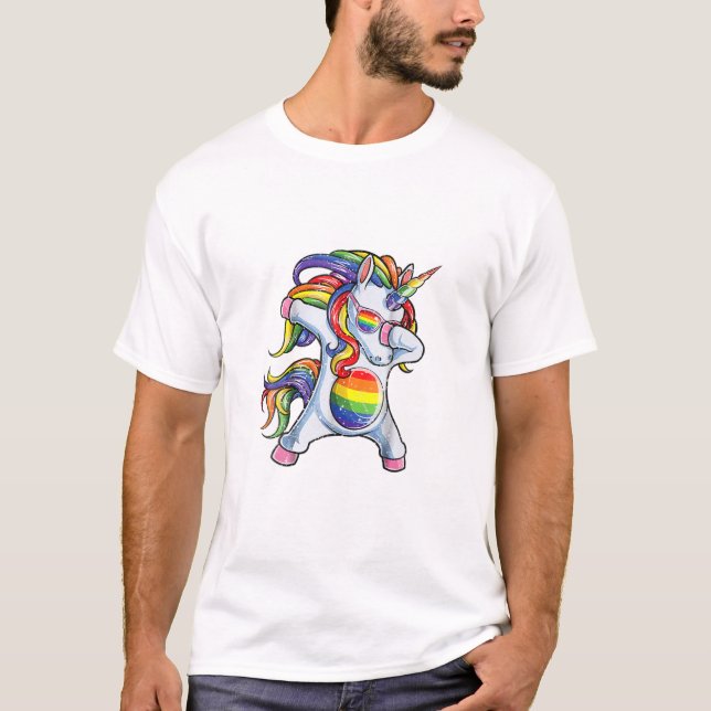 Unicorn Gay Pride LGBT T-Shirt (Front)